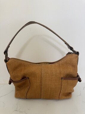 Fossil Woven Straw Shoulder Bag - Tan